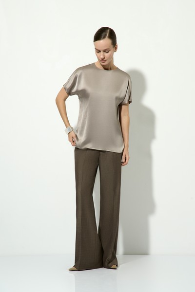 Блузка VASSA&Co, пол женский, цвет серый, фото №3