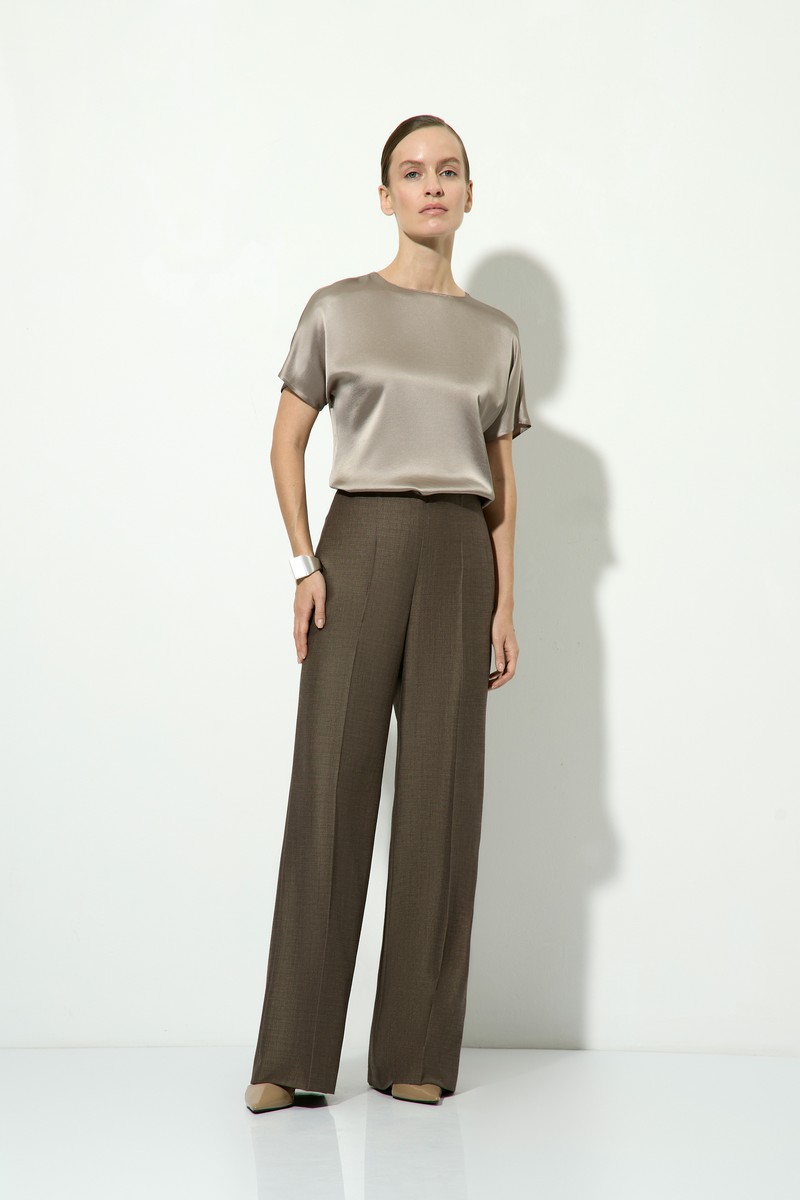 Брюки со стрелками VASSA&Co, пол женский, цвет коричневый, фото №2