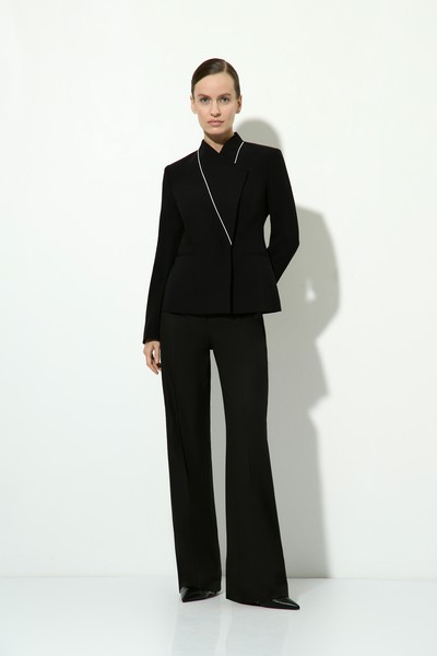 Жакет с контрастным кантом VASSA&Co, пол женский, цвет черный, фото №3