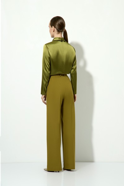 Брюки прямого кроя VASSA&Co, пол женский, цвет хаки, фото №3