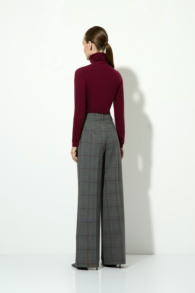 Брюки широкие в клетку VASSA CODE, VASSA&Co, пол женский, цвет серый, фото №4