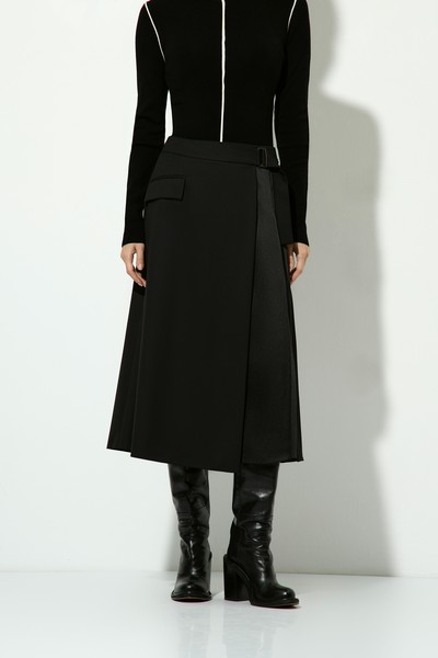 Юбка с атласной деталью VASSA&Co, пол женский, цвет черный, фото №2