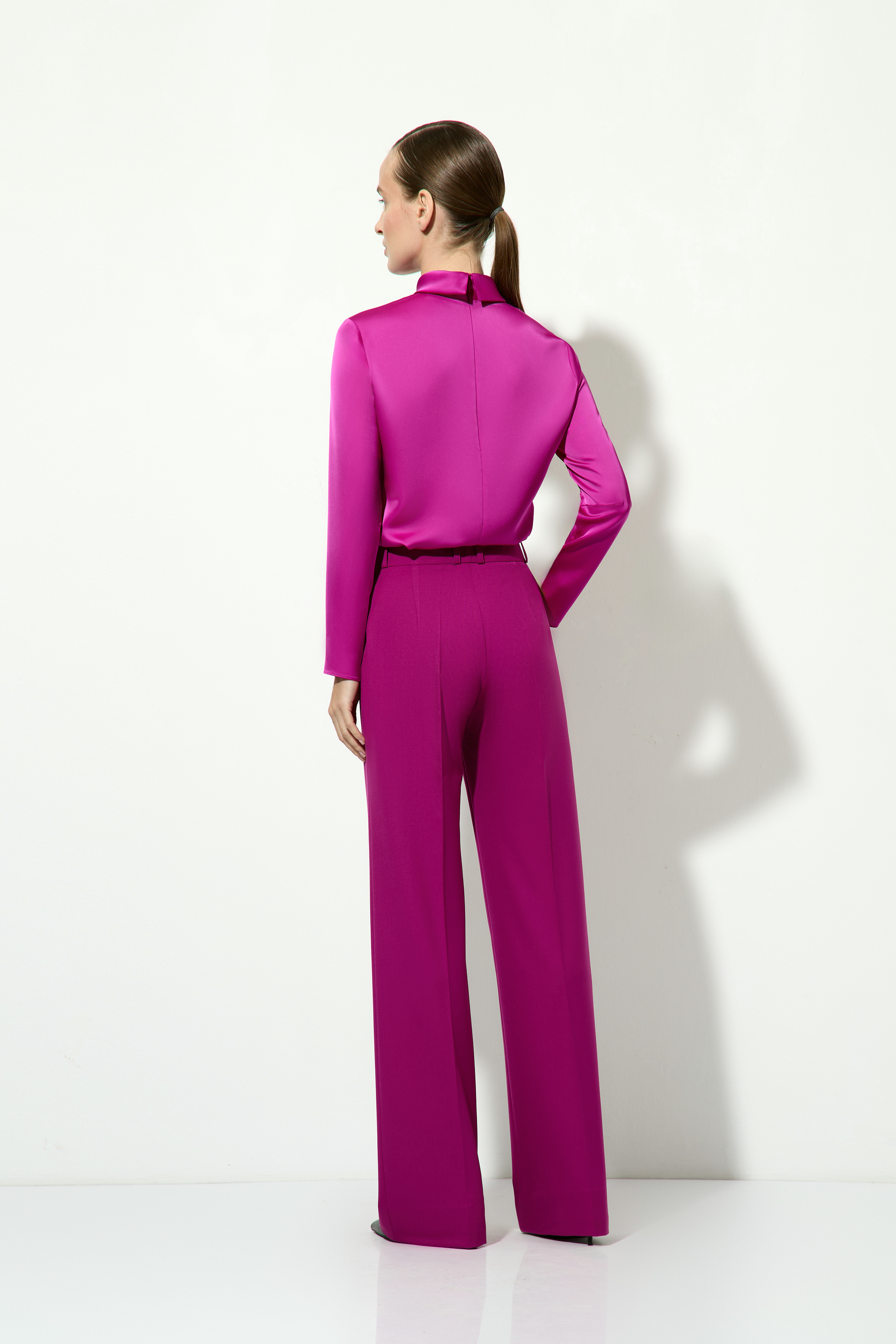 Блузка в оттенке темная фуксия VASSA&Co, пол женский, цвет фиолетовый