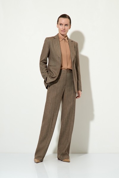 Брюки прямого кроя VASSA&Co, пол female, цвет brown, фото №2