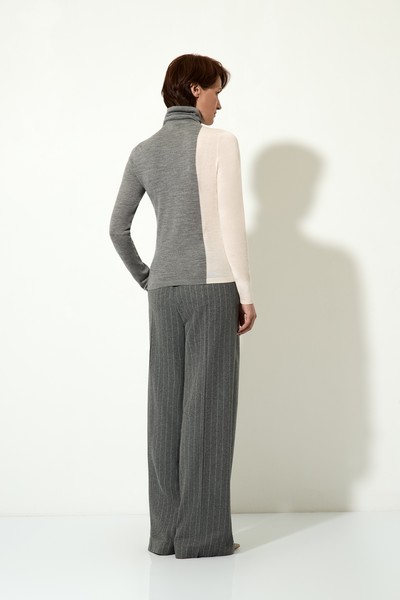 Водолазка из шерсти VASSA CODE, пол женский, цвет серый, фото №3