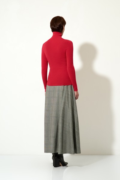 Водолазка из шерсти мериноса VASSA CODE, пол женский, цвет красный, фото №3