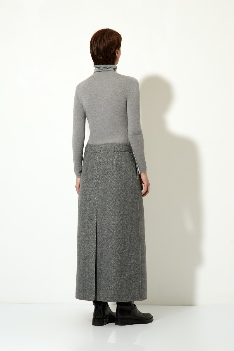 Юбка серого цвета VASSA CODE, пол женский, цвет серый, фото №3