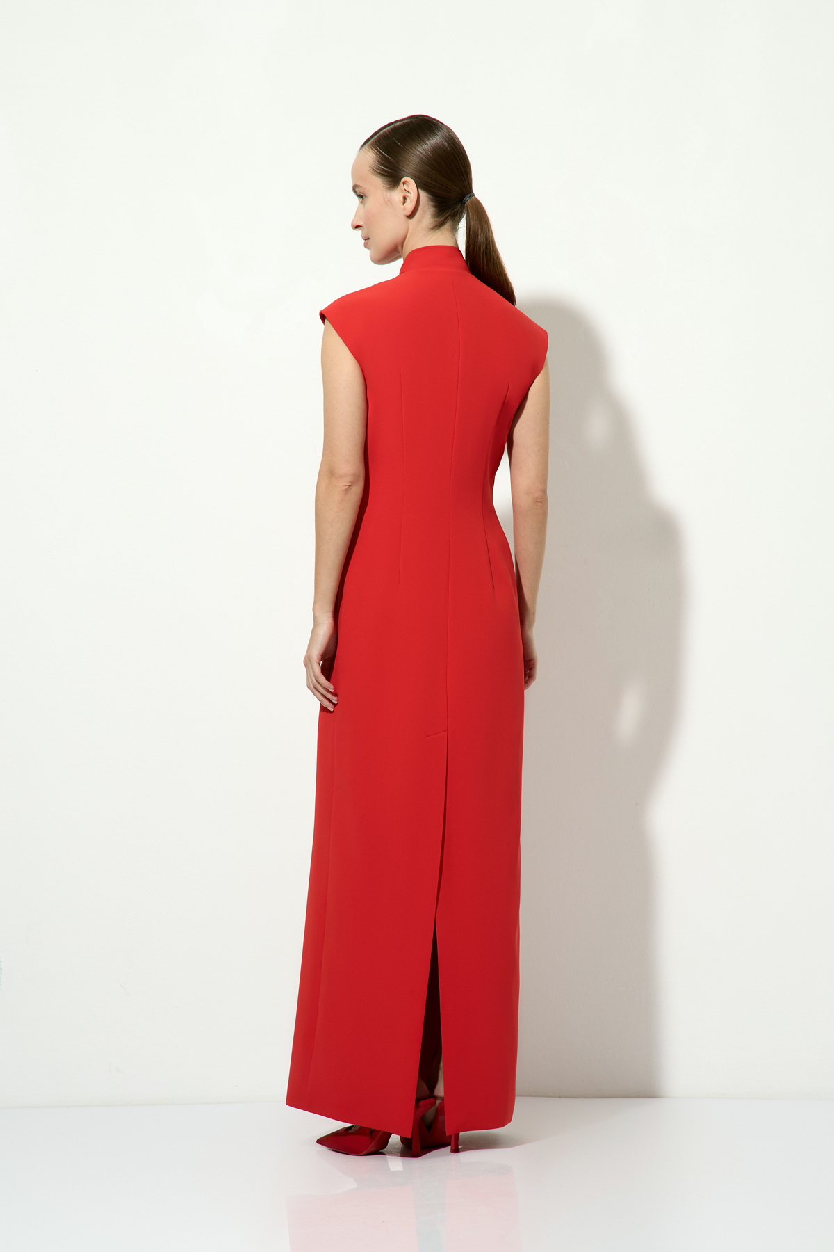 Красное платье-макси VASSA&Co, пол женский, цвет красный