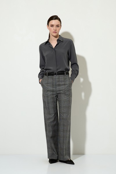 Брюки в клетку VASSA&Co, пол женский, цвет серый, фото №2