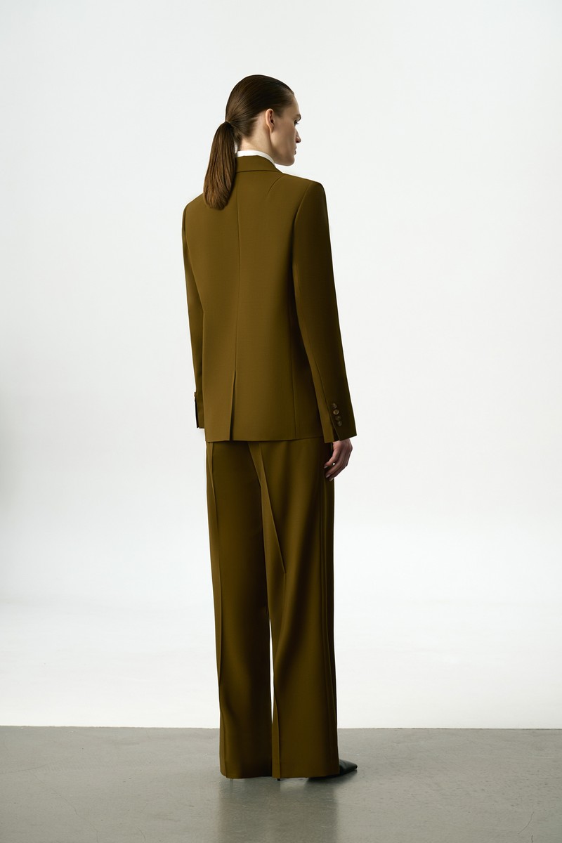 Жакет двубортный VASSA&Co, пол female, цвет зеленый, фото №5