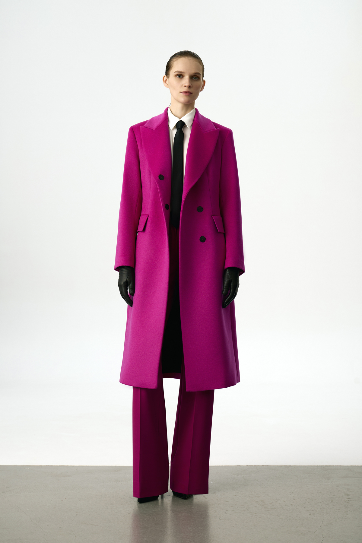 Пальто в оттенке темная фуксия VASSA&Co, пол женский, цвет фиолетовый
