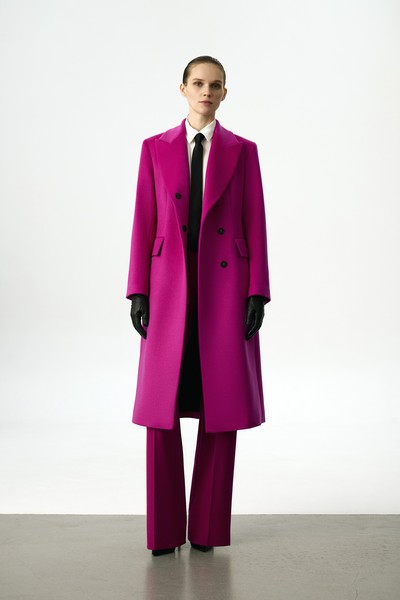 Пальто в оттенке темная фуксия VASSA&Co, пол женский, цвет фиолетовый, фото №3