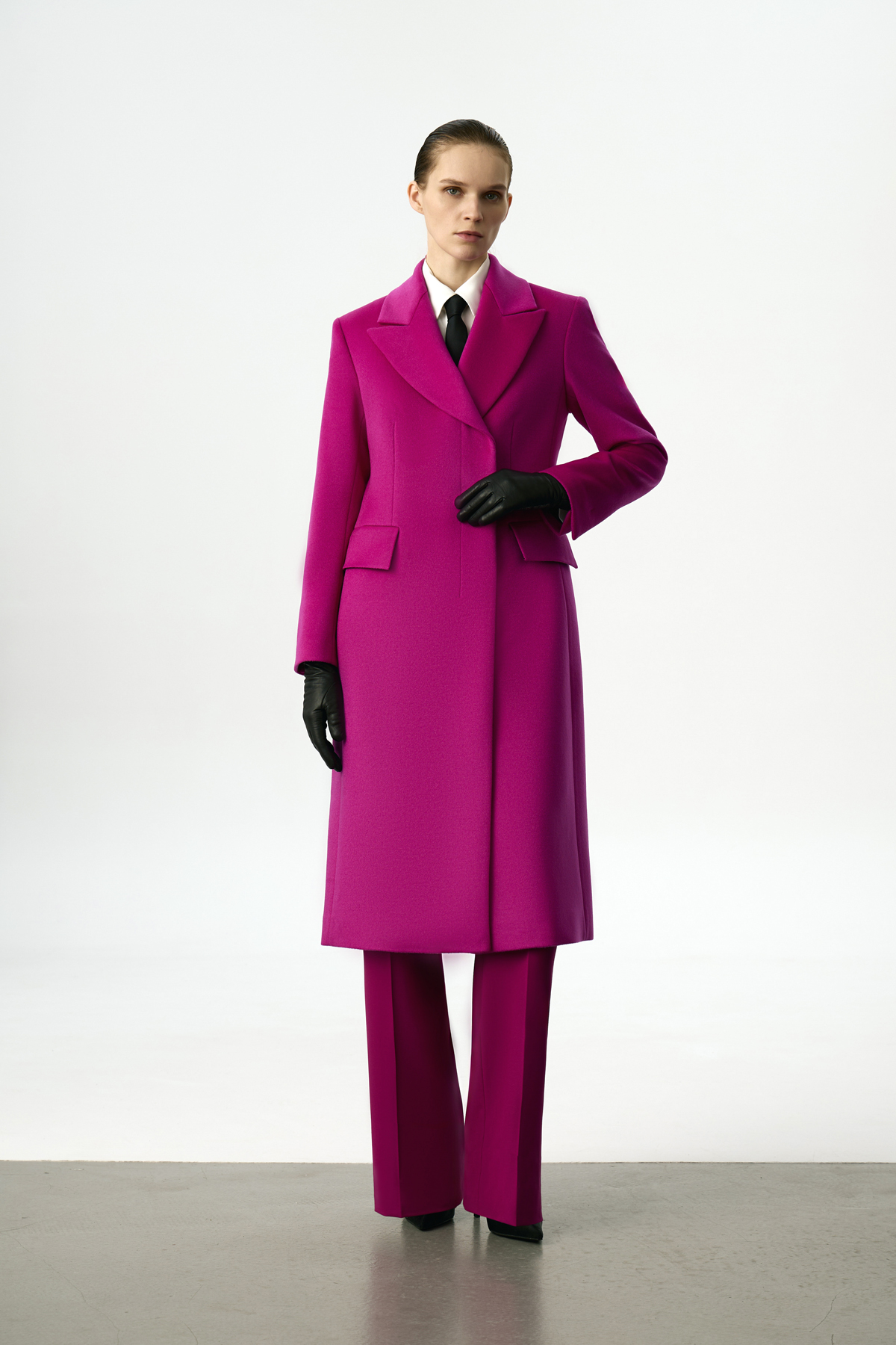 Пальто в оттенке темная фуксия VASSA&Co, пол женский, цвет фиолетовый