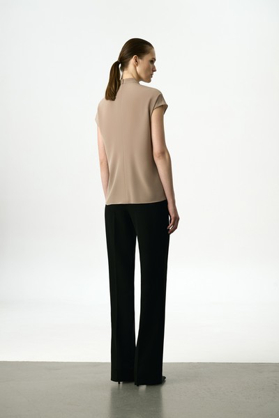 Блузка с эффектом многослойности VASSA&Co, пол женский, цвет бежевый, фото №4