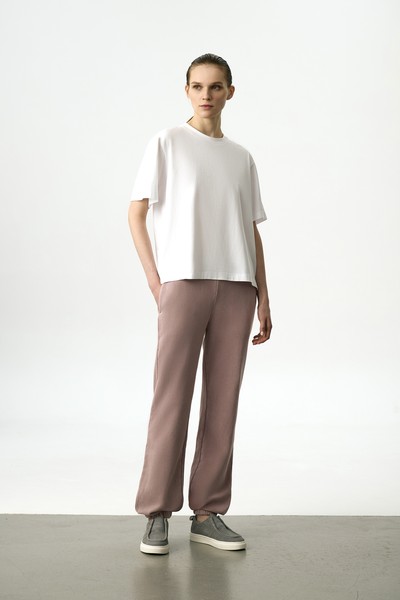 Брюки-джоггеры VASSA CODE, пол женский, цвет сиреневый, фото №3