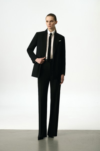 Жакет однобортный черный VASSA&Co, пол женский, цвет черный, фото №2