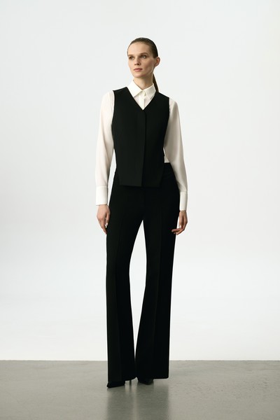 Жилет с фигурными вырезами VASSA&Co, пол женский, цвет черный, фото №2