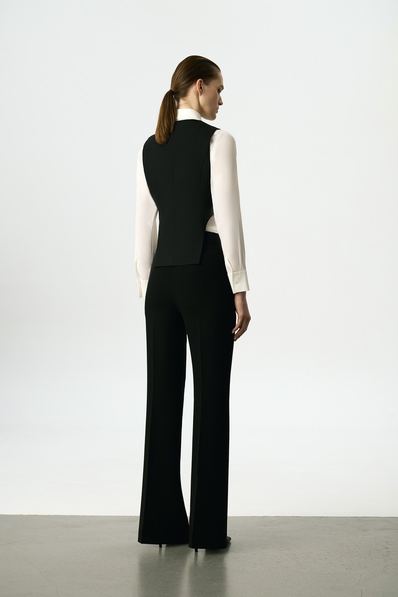 Жилет с фигурными вырезами VASSA&Co, пол женский, цвет черный, фото №4