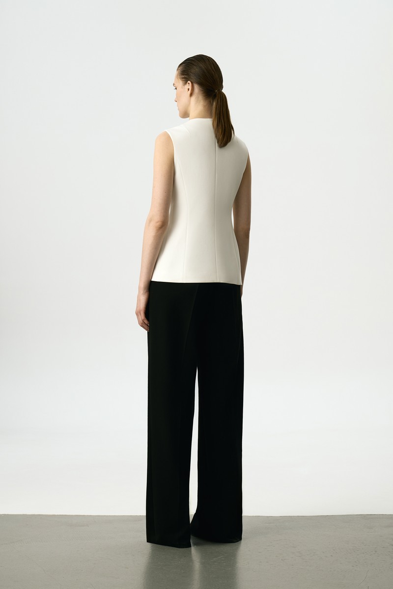 Жилет белый VASSA&Co, пол женский, цвет белый, фото №6