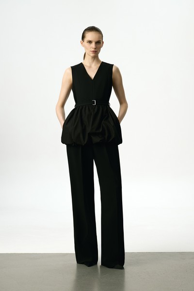 Жилет с баской VASSA&Co, пол женский, цвет черный, фото №2