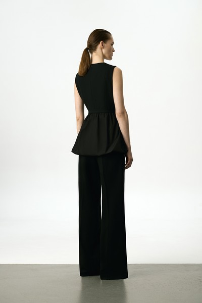 Жилет с баской VASSA&Co, пол женский, цвет черный, фото №4