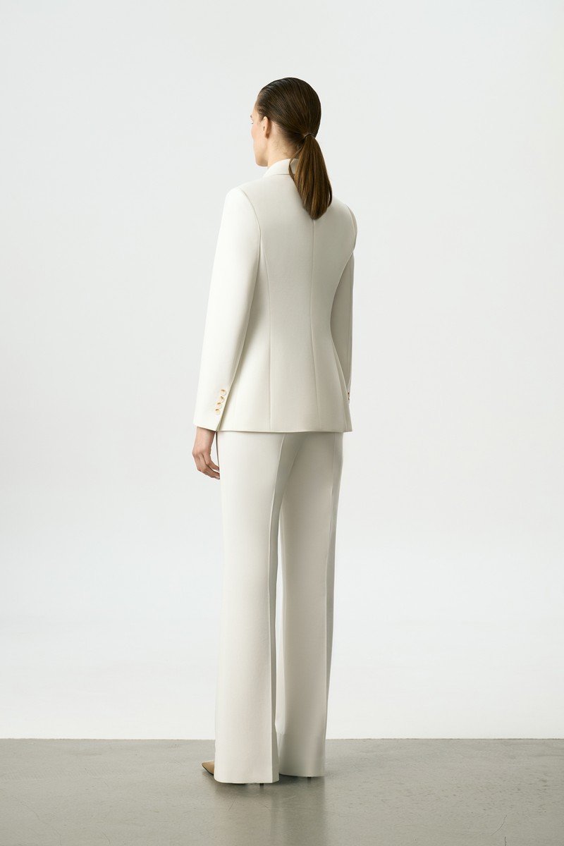 Жакет однобортный белый VASSA&Co, пол женский, цвет белый, фото №5