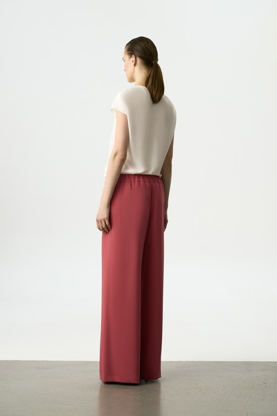 Брюки хлопковые VASSA&Co, пол female, цвет pink, фото №4