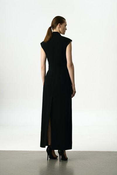 Платье-макси с бантом VASSA&Co, пол женский, цвет черный, фото №3
