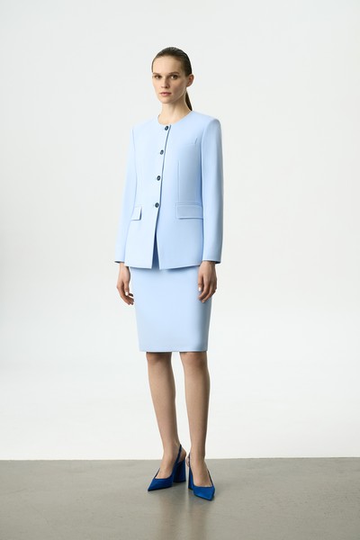 Юбка-карандаш VASSA&Co, пол женский, цвет голубой, фото №2