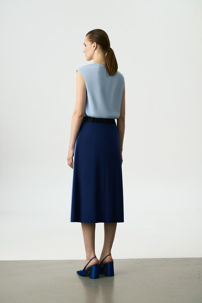 Юбка со складками , пол женский, цвет синий, фото №3