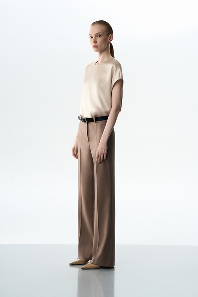 Брюки коричневый со стрелками VASSA&Co, пол женский, цвет коричневый, фото №2