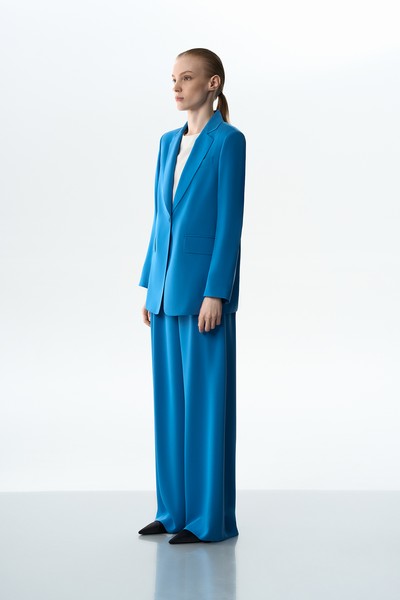 Жакет хлопковый VASSA&Co, пол female, цвет синий, фото №4