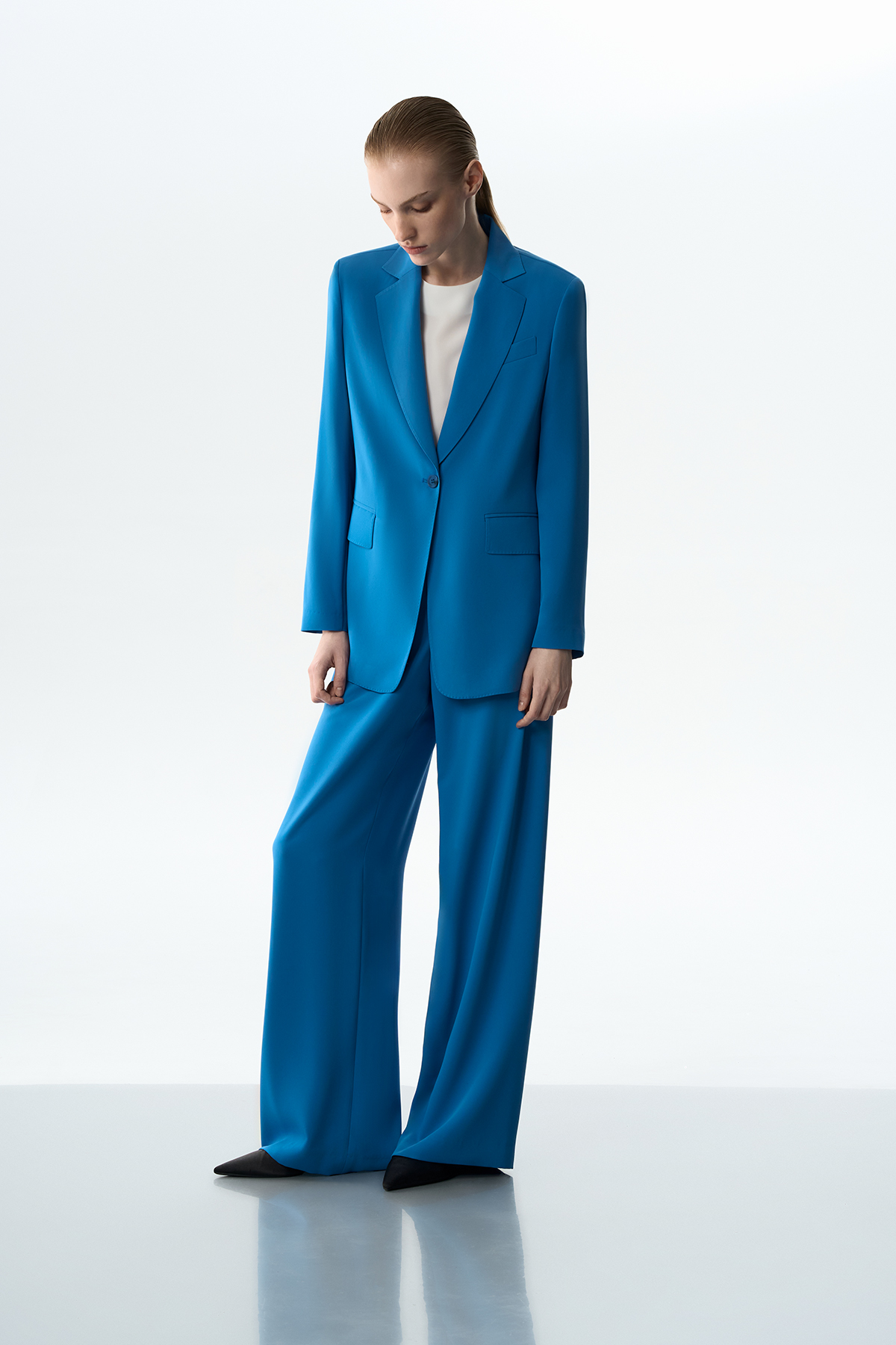 Жакет хлопковый VASSA&Co, пол female, цвет синий, фото №2