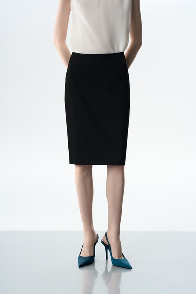 Юбка-карандаш VASSA&Co, пол female, цвет black, фото №2