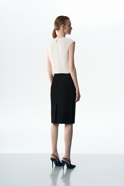 Юбка-карандаш VASSA&Co, пол female, цвет black, фото №3