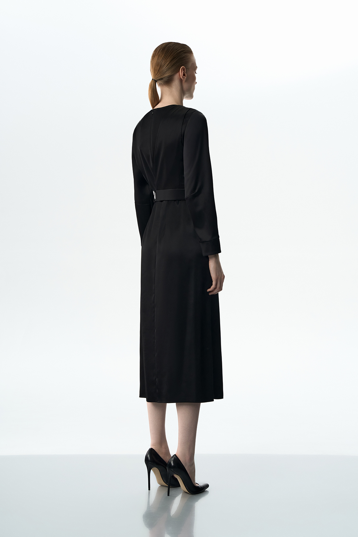 Платье со съемной деталью VASSA&Co, пол женский, цвет черный, фото №7