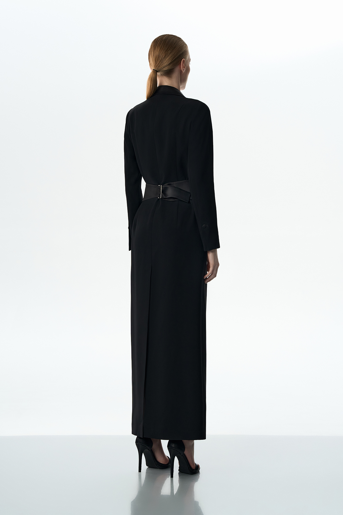 Платье-смокинг VASSA&Co, пол женский, цвет черный, фото №5