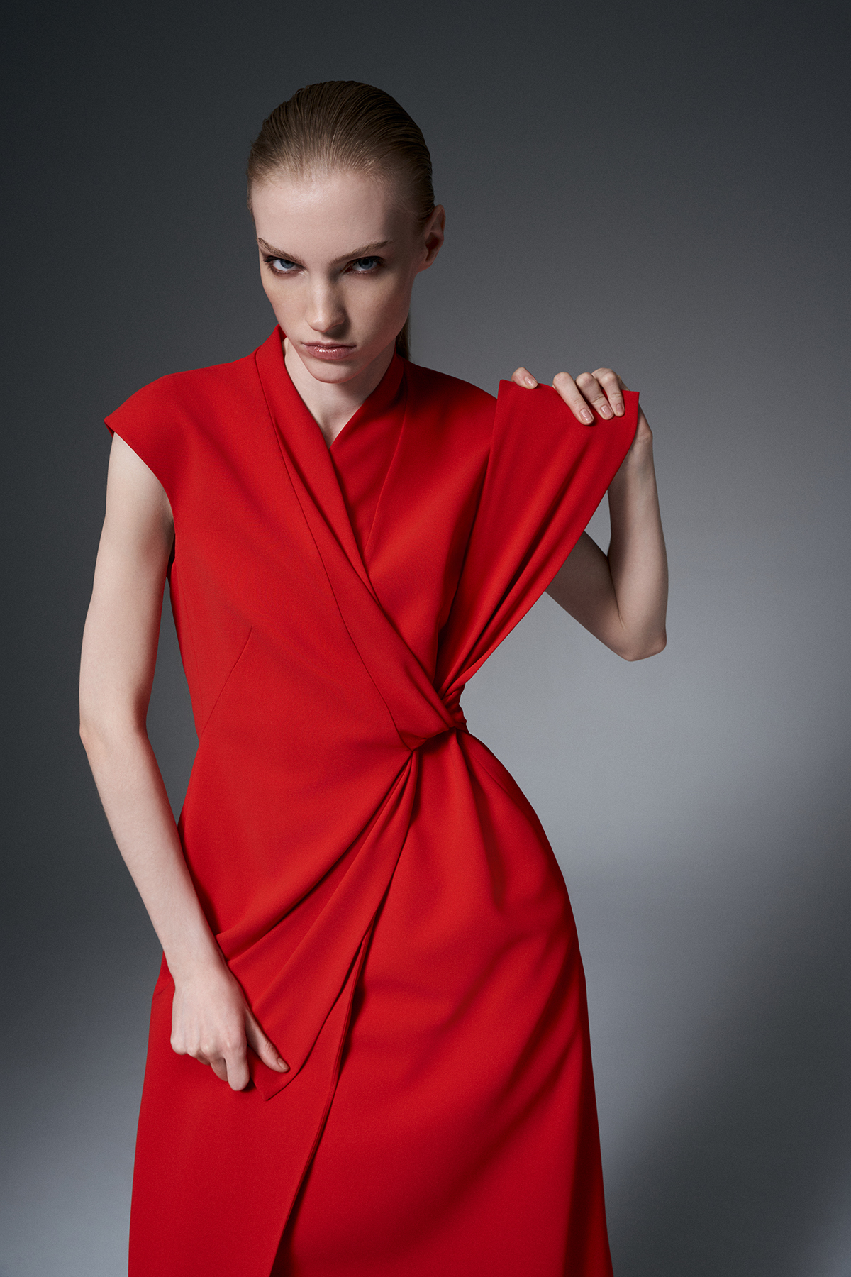 Красное платье-макси VASSA&Co, пол female, цвет red, фото №2