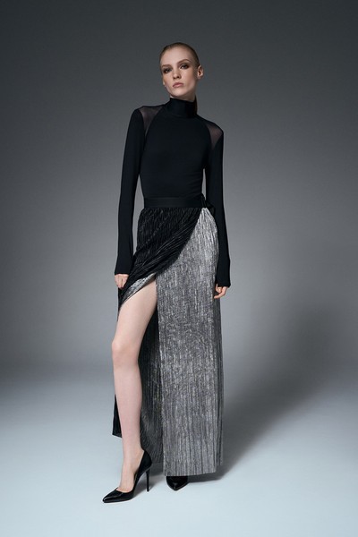 Водолазка с элементами из сетки VASSA&Co, пол женский, цвет черный, фото №3