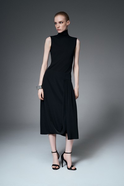 Юбка с асимметричной деталью VASSA&Co, пол female, цвет black, фото №3