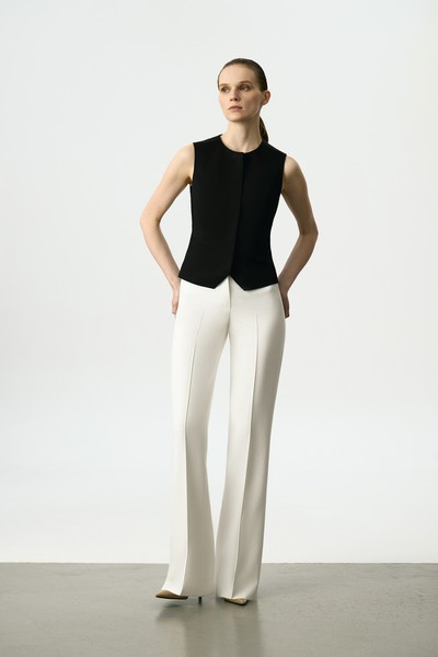 Брюки белые VASSA&Co, пол женский, цвет белый, фото №5