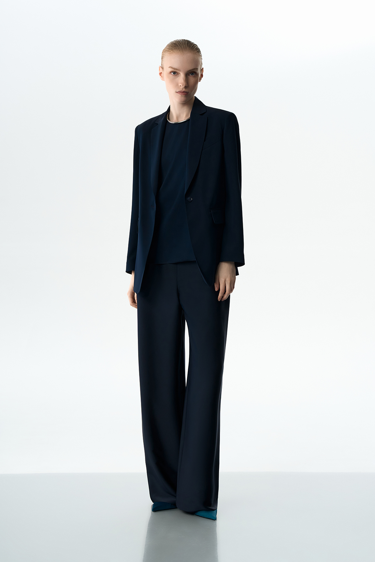 Жакет с облегченной спинкой VASSA&Co, пол женский, цвет синий, фото №3