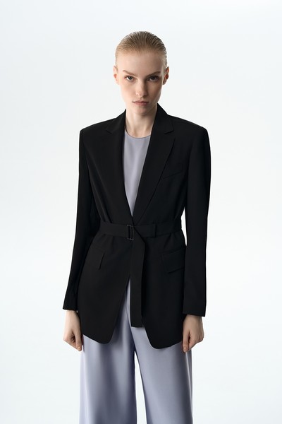 Жакет с облегченной спинкой VASSA&Co, пол женский, цвет черный, фото №2