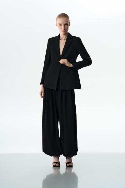 Жакет со съемной деталью VASSA&Co, пол female, цвет black, фото №3