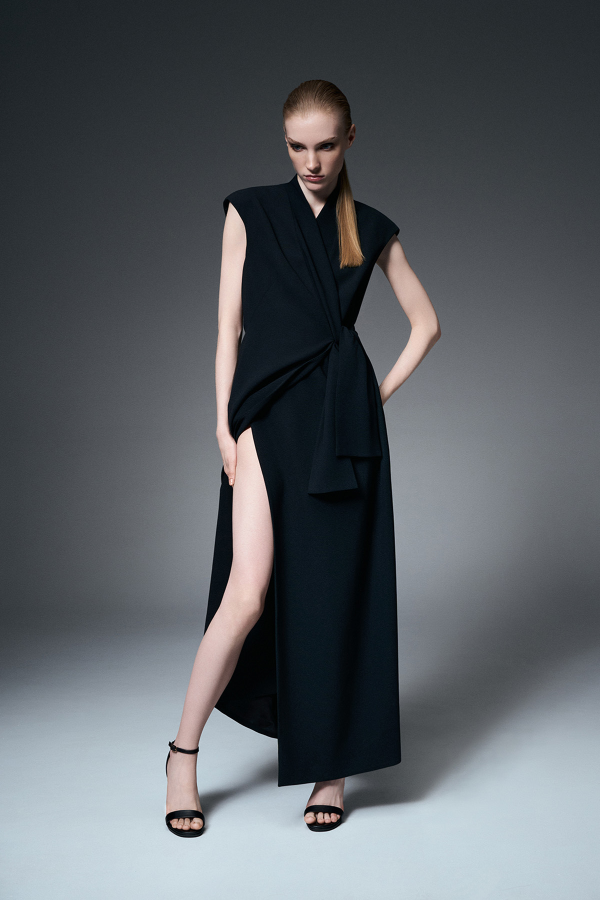 Платье-макси черное VASSA&Co, пол female, цвет black, фото №2