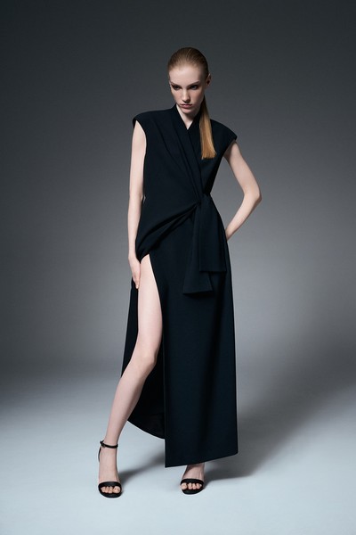 Платье-макси черное VASSA&Co, пол female, цвет black, фото №2