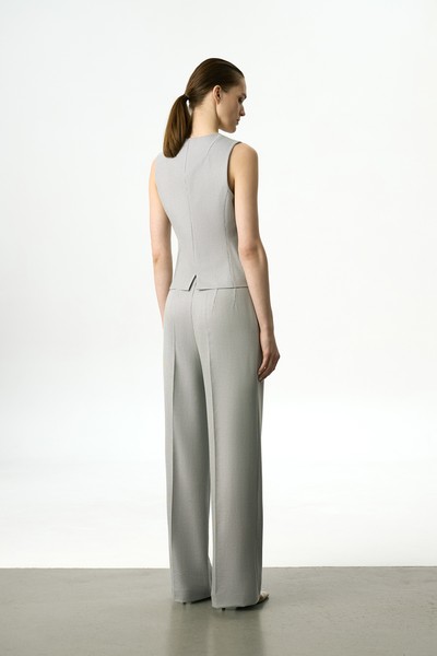 Жилет с принтом «гусиная лапка» VASSA&Co, пол female, цвет серый, фото №12